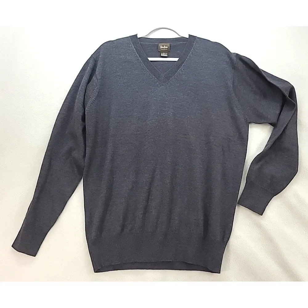 Neiman Marcus Exclusive Mens Merino Wool Silk Cashmere‎ Blend Sweater Sz L